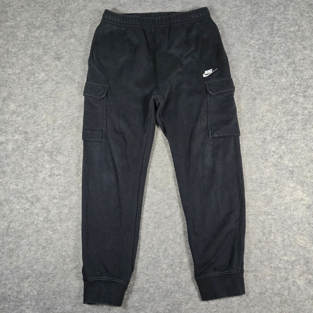 Nike Mens Black Sportswear Club Fleece Cargo Jogger Pants Medium
